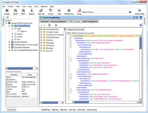 soapui sampleservicesoapbinding